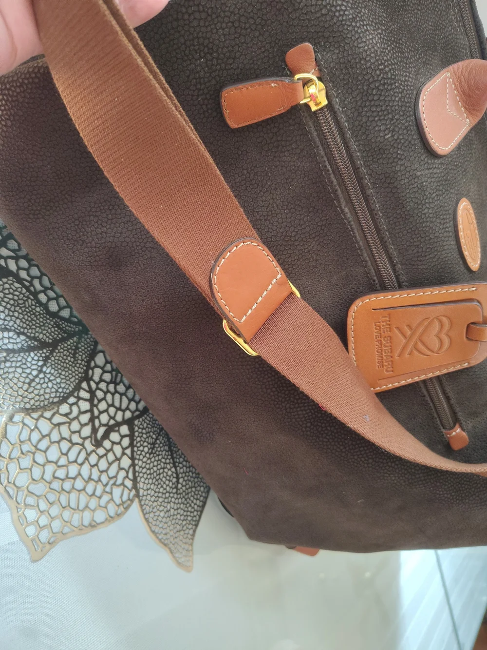 Brics Subaru Love Promise Leather-Trim Weekend Duffel Bag